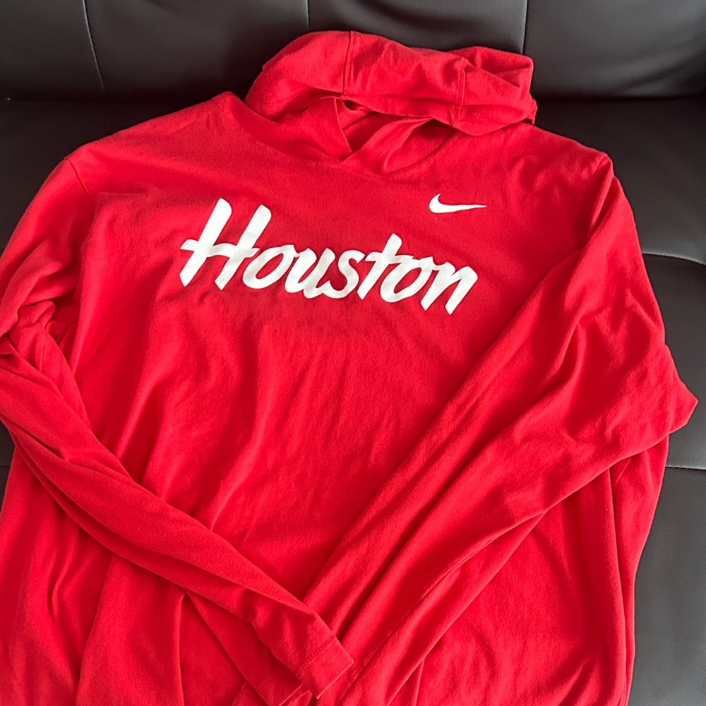Nike Red Hoodie with Houston Print